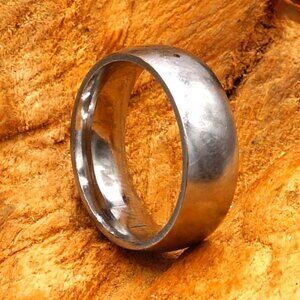 Vintage Wide Sterling Silver Band Size 5.75